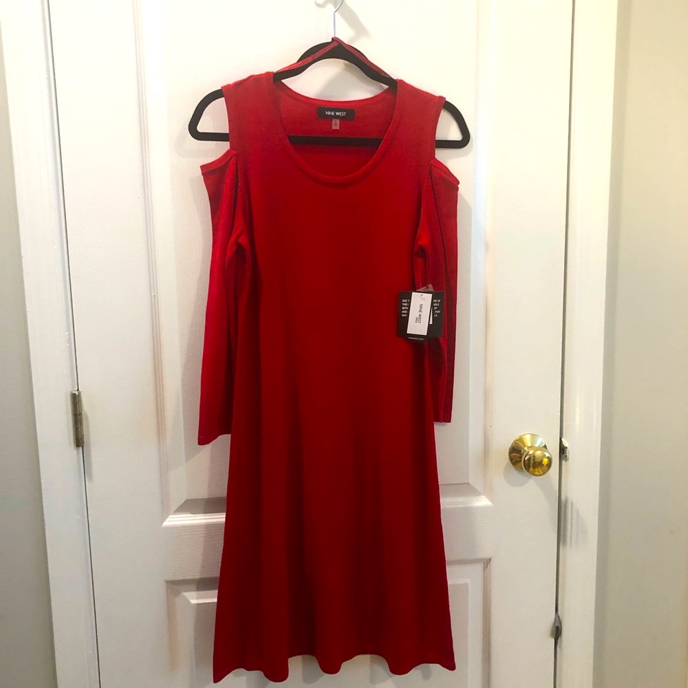 BRAND NEW!   NINE WEST medium dress.  Red
